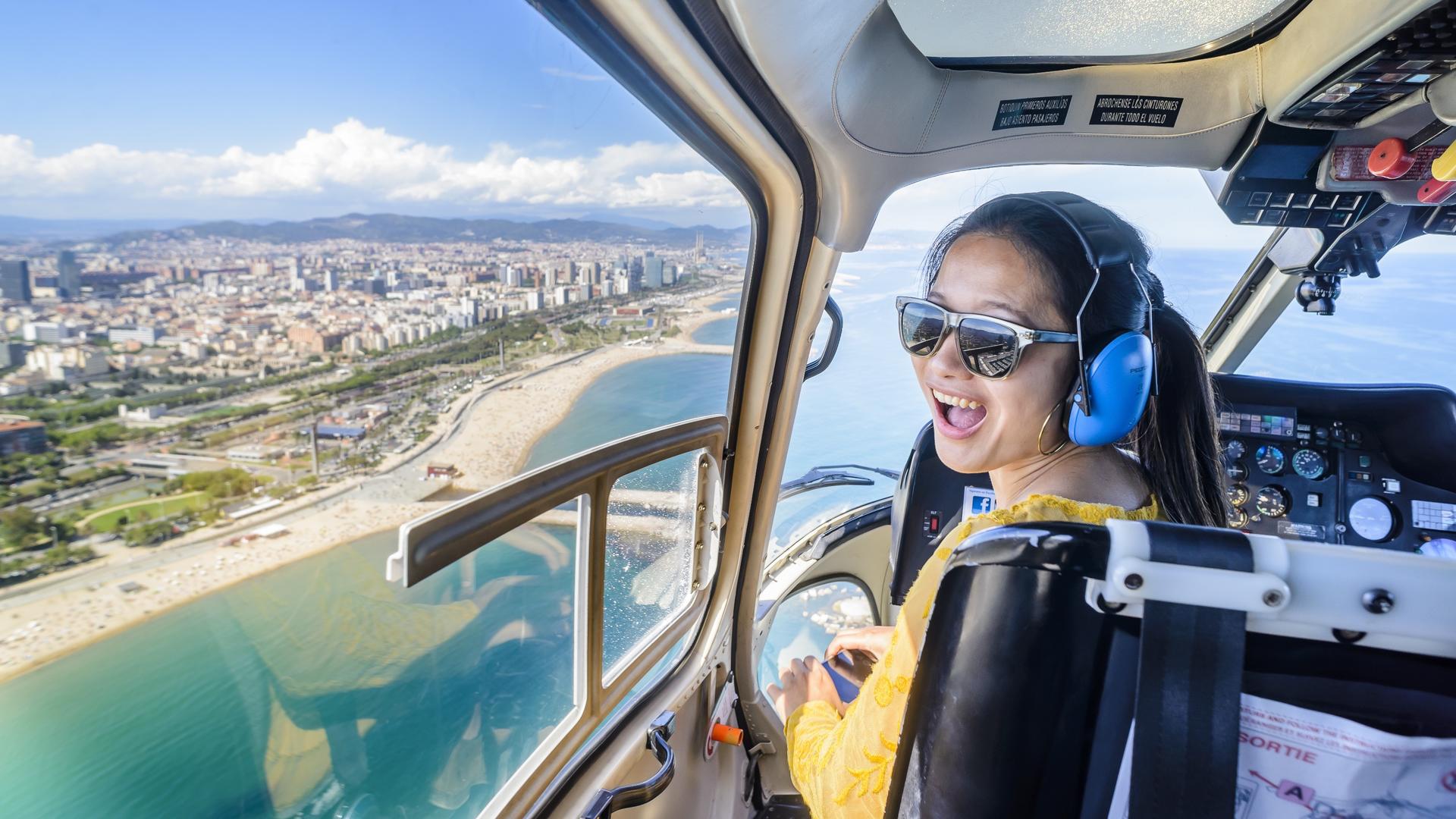 Barcelona Coastline Helicopter Flight with Boat Transfer - Image 1