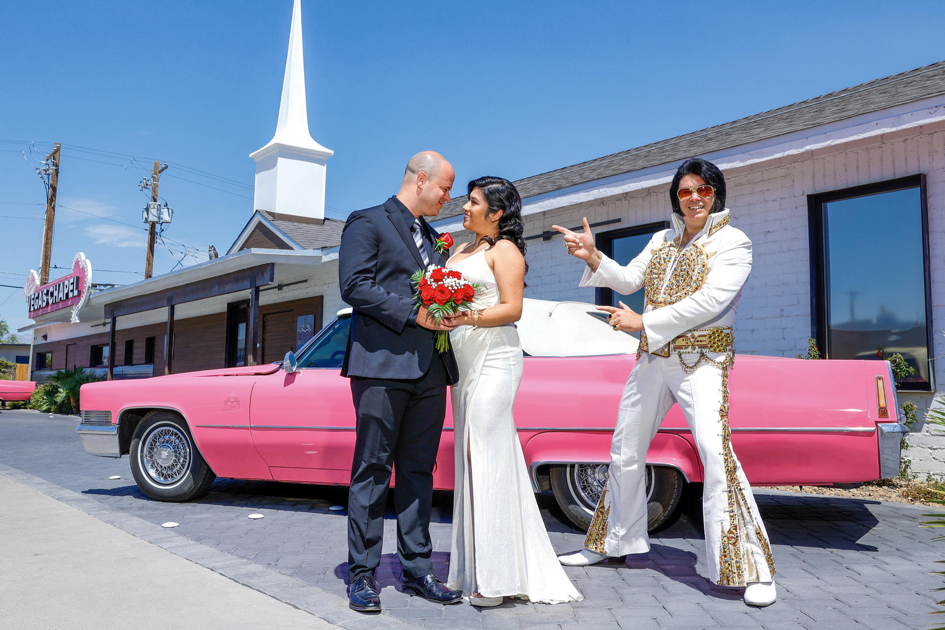 Elvis Wedding and Vow Renewal with Photography and Limousine - Image 1