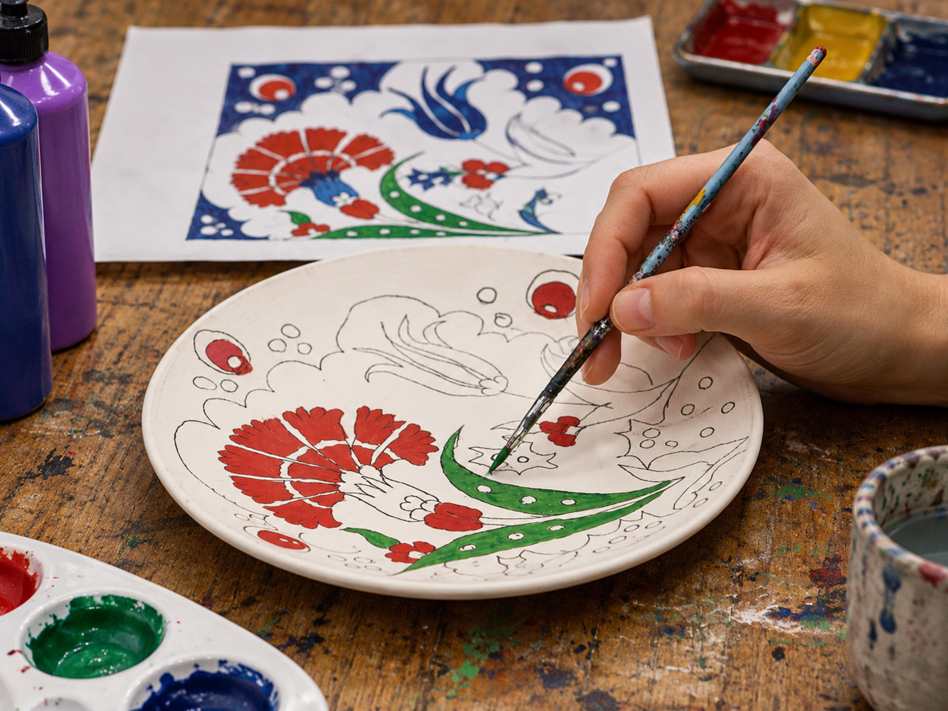 Rooftop Ceramic Painting Workshop with Fairy Chimney Views - Image 1