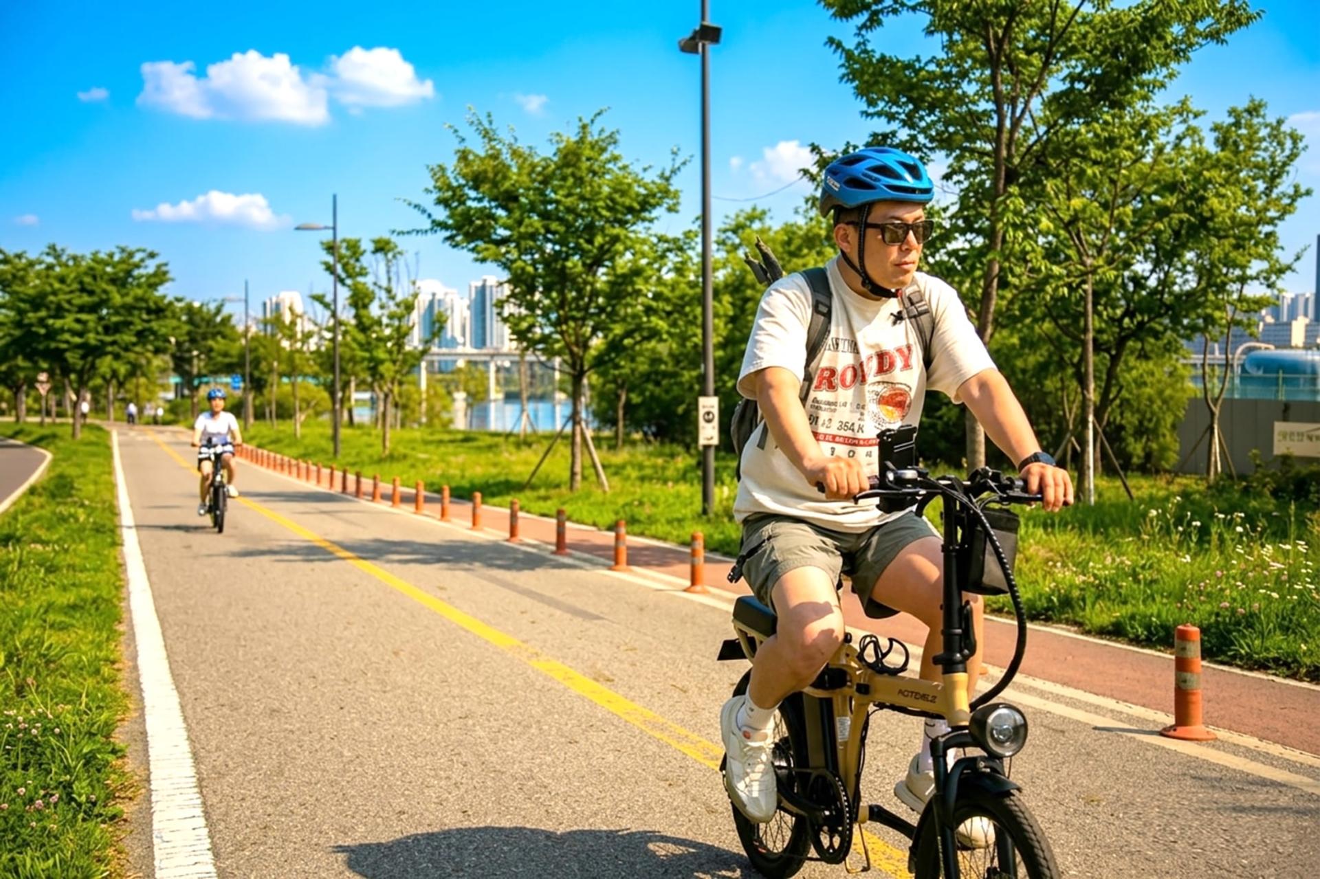 ENKO Electric Bike Ride on the Han River Bike Path in Seoul - Thumbnail 8