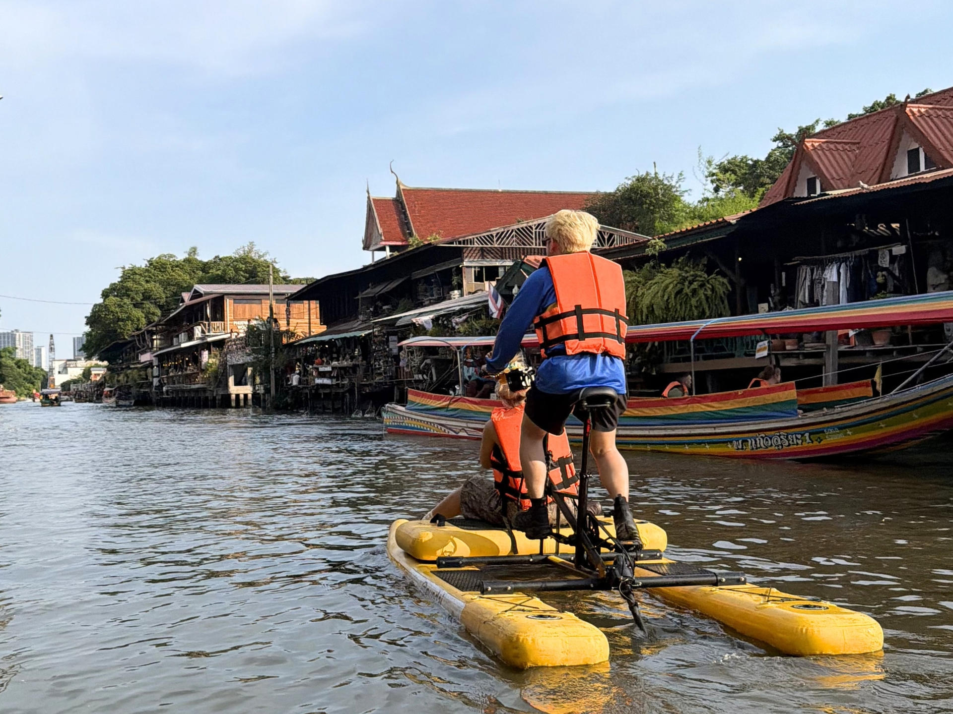 Punklong Water Bicycle at Klong Bang Luang in Bangkok - Thumbnail 3