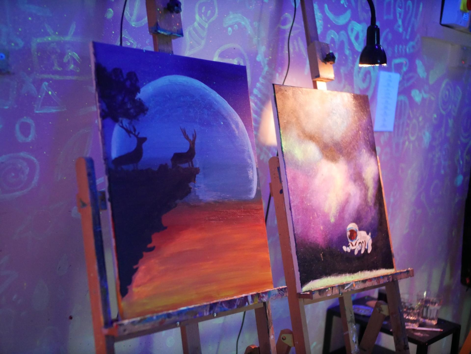 Glow in the Dark, Canvas or Tote Bag Art Jamming - Thumbnail 9