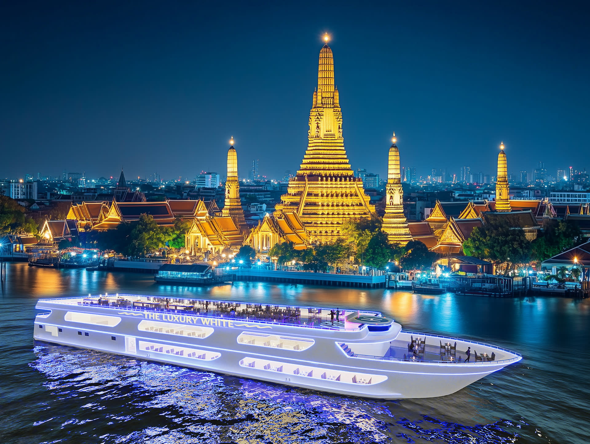 The Luxury White Dinner Cruise in Bangkok - Image 1
