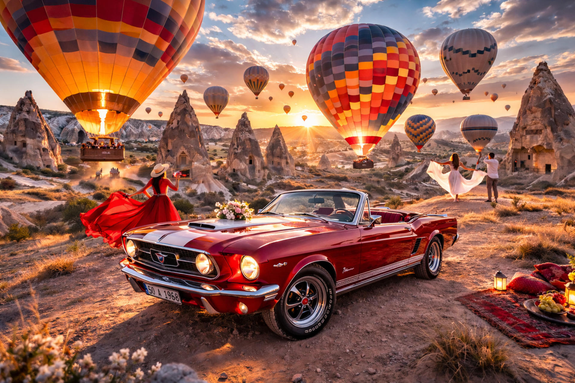 Cappadocia: Sunrise, Day Tour & Sunset Classic Car Tour - Thumbnail 4