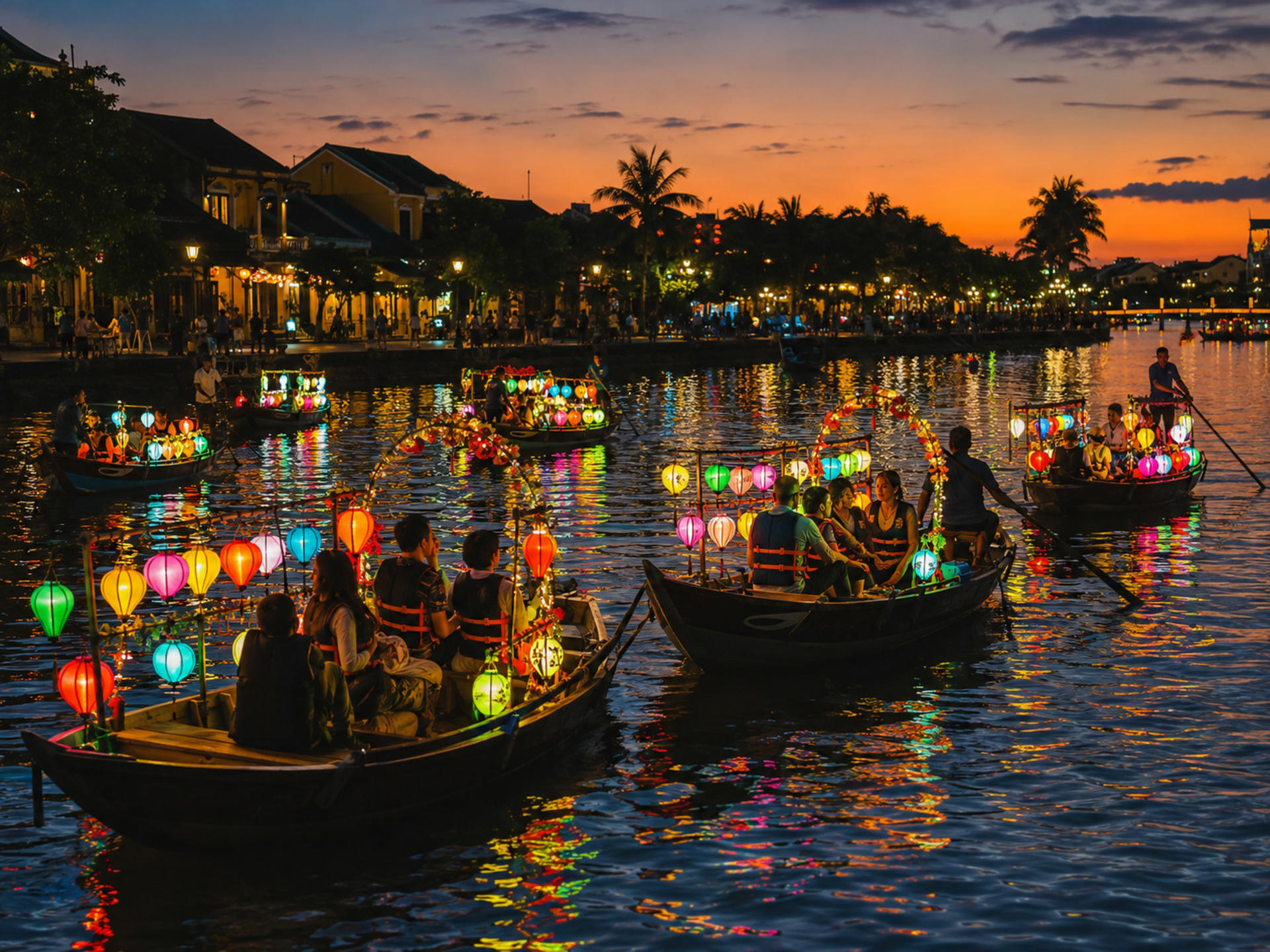 Hoi An : Coconut Basket Boat , River Cruise and Making Lantern Class - Thumbnail 20