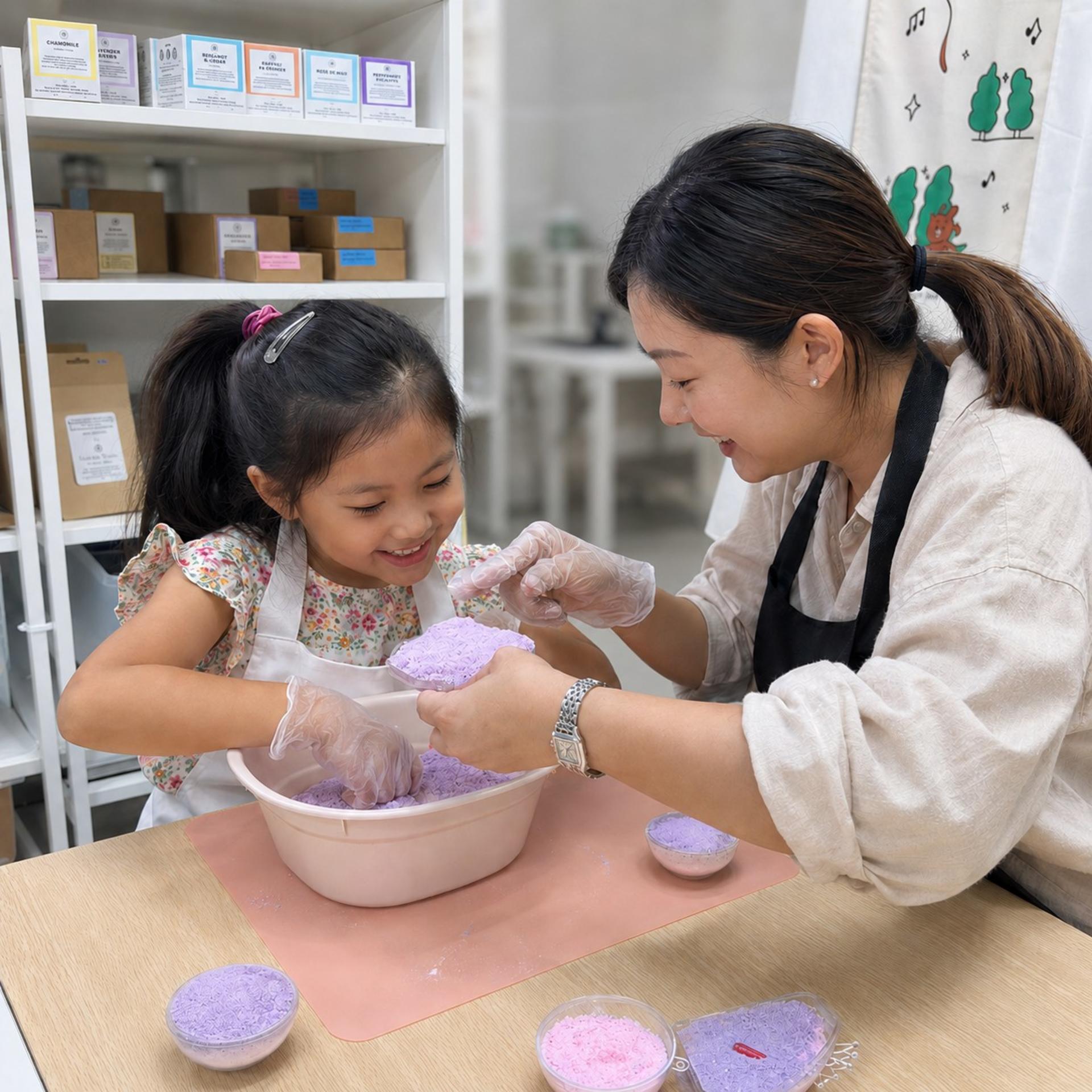 Parent-Child Bath Bombs Making Workshop in Singapore - Thumbnail 15