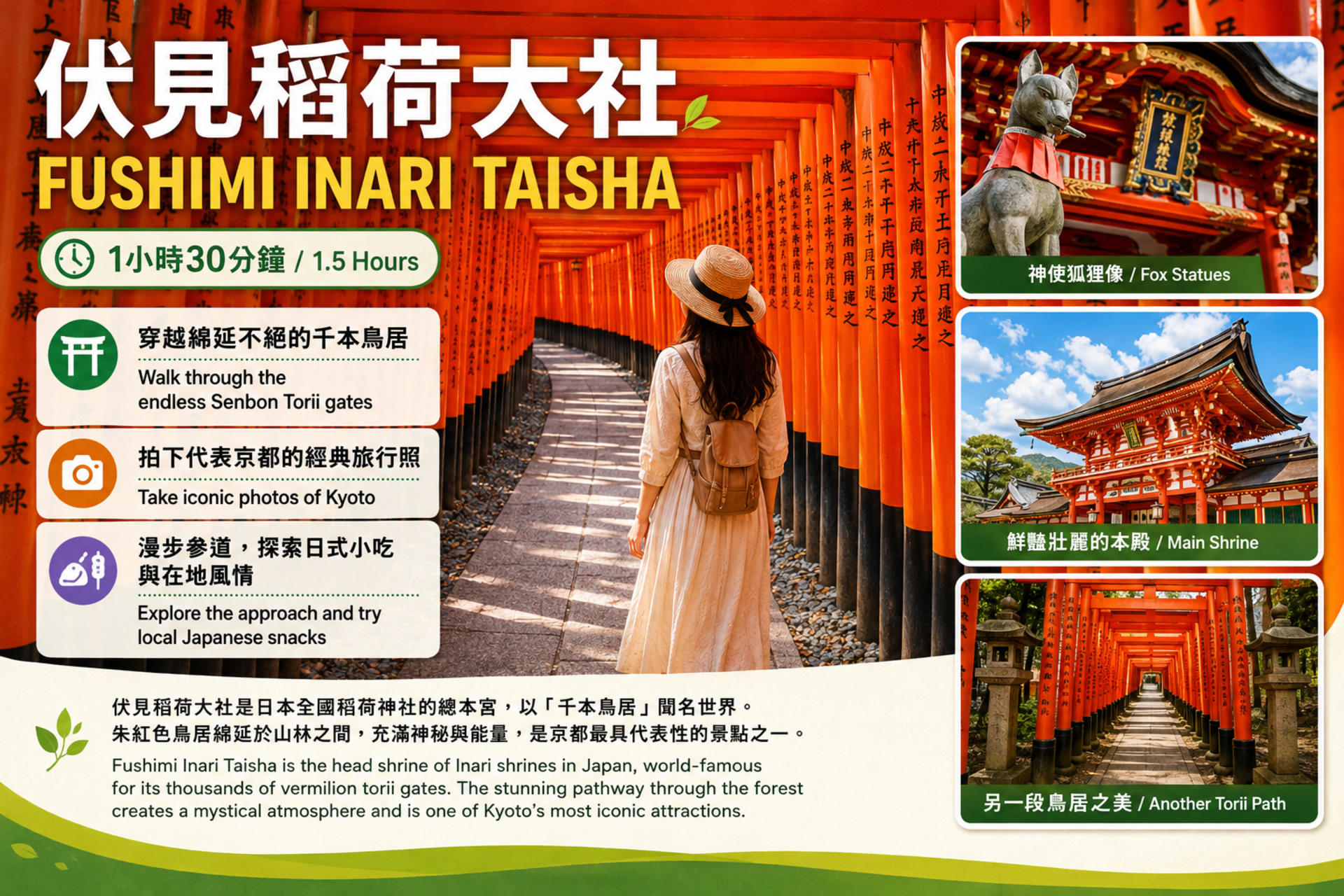 Arashiyama Bamboo Forest & Nara Park Deer & Fushimi Inari Shrine Torii Gate Day Tour (Departing from Osaka/Kyoto) - Thumbnail 6