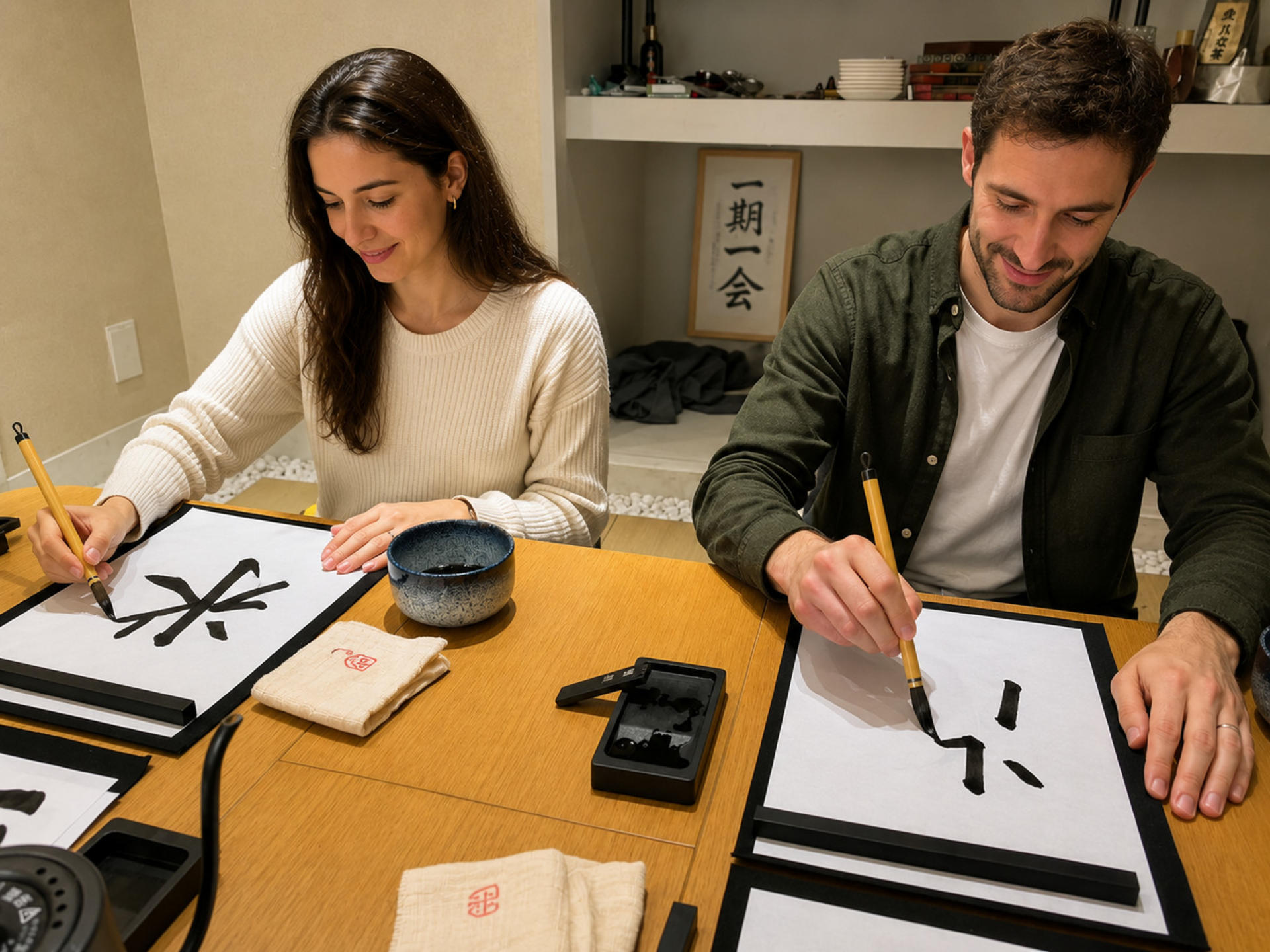 Private Japanese Calligraphy Experience & Izakaya Dining in Shibuya - Image 1