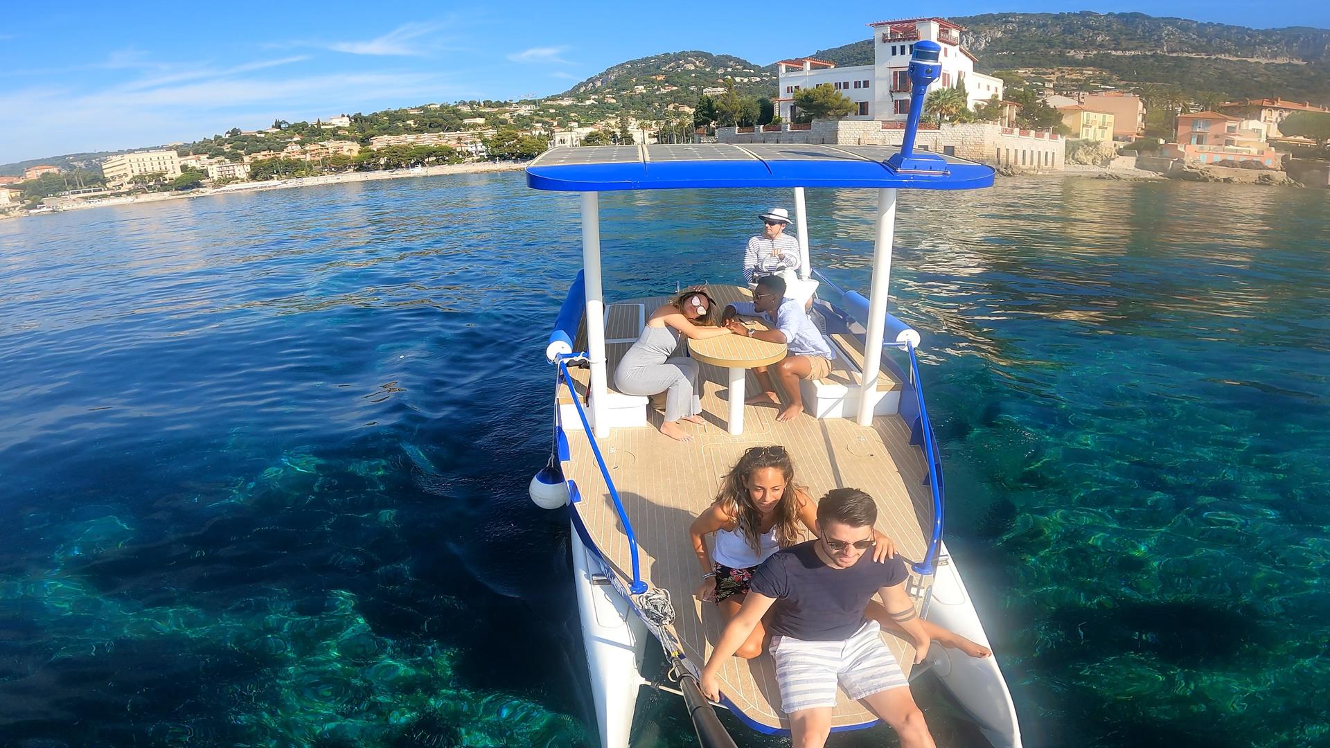 Private French Riviera Solar Powered Boat Cruise from Nice - Thumbnail 2