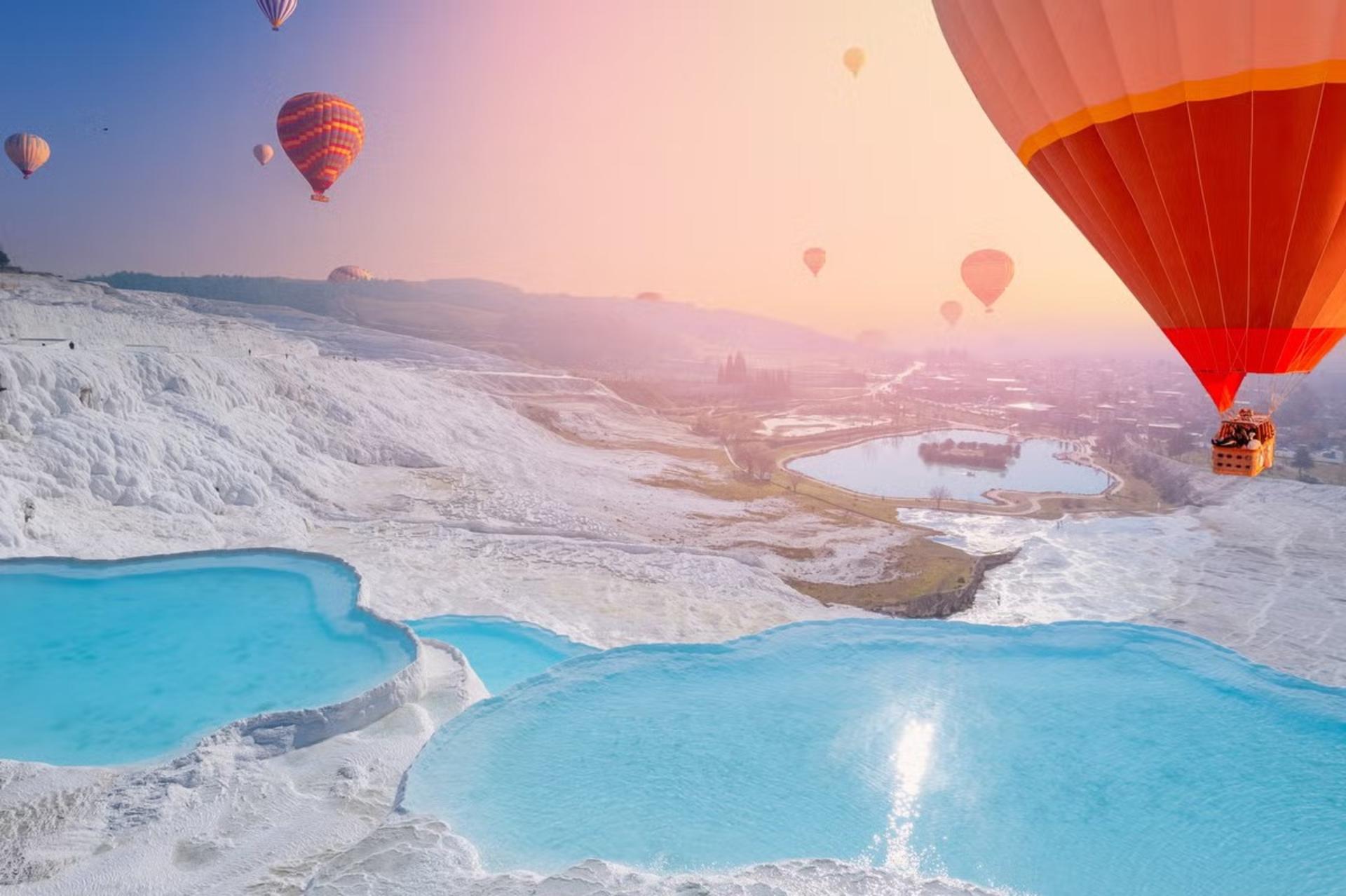 From Antalya: Pamukkale Hot Air Balloon Flight with Lunch - Thumbnail 2