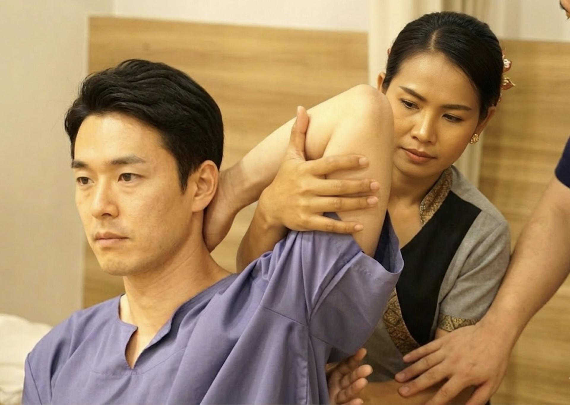 Best Couples Thai Massage Workshop at BTS Taksin in Bangkok - Thumbnail 16