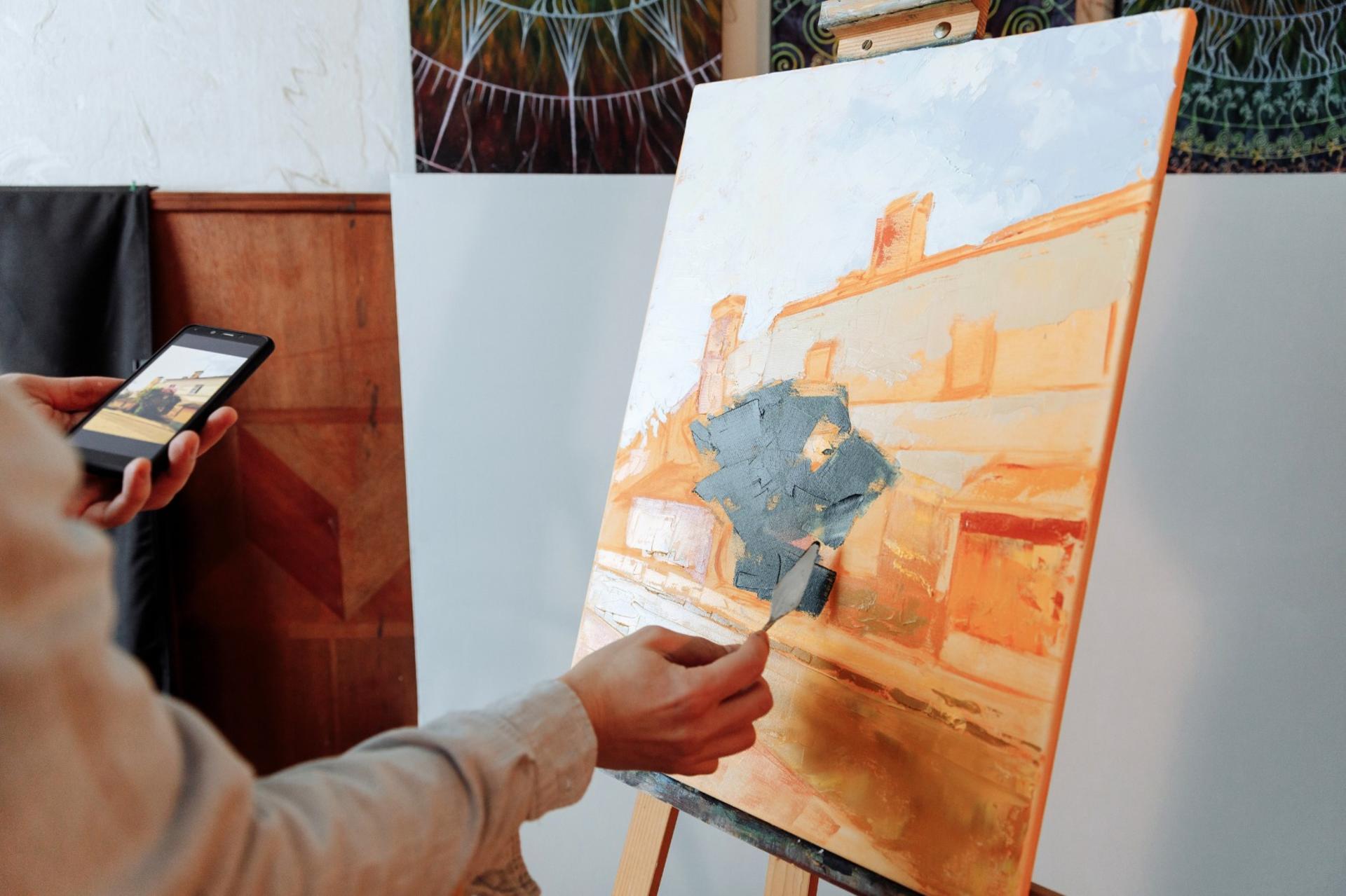 Abstract Texture Art Jam Workshop in Singapore - Thumbnail 3