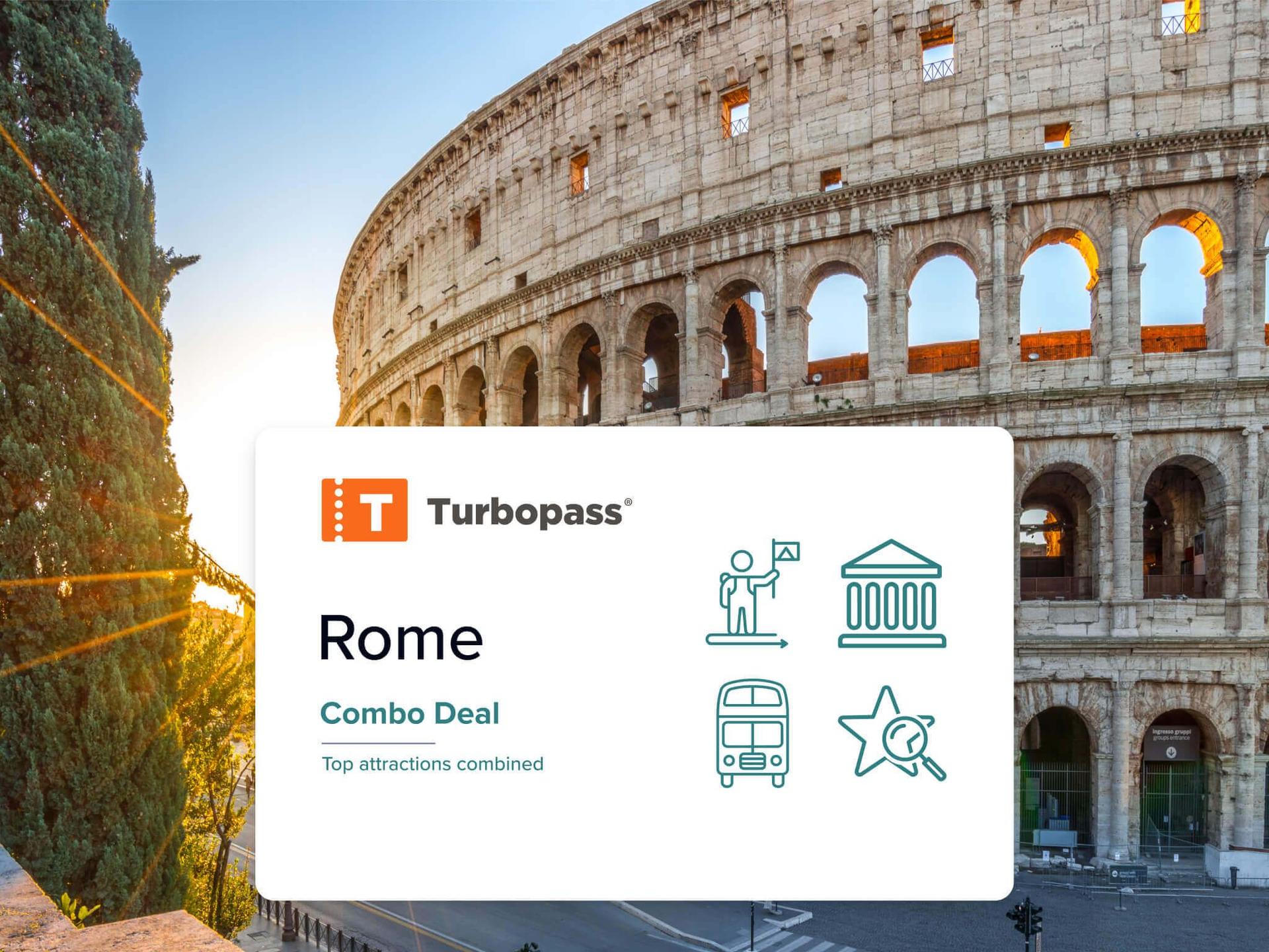 Rome essential city bundle: Colosseum, Palentine Hill, Roman Forum & Rome Hop-On Hop-Off Bus - Image 1
