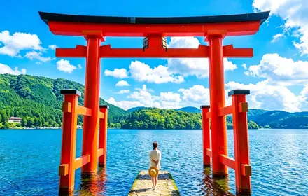 Tagesausflug zum Fuji & Hakone|Hakone-Schrein·Wasser-Torii am Ashi-See·…