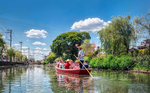 Bateau de Yanagawa avec billet et Dazaifu ou Ukiha-Inari depuis Fukuoka