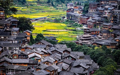 Guiyang Xijiang Qianhu Miao Village Day Local Village Discovery