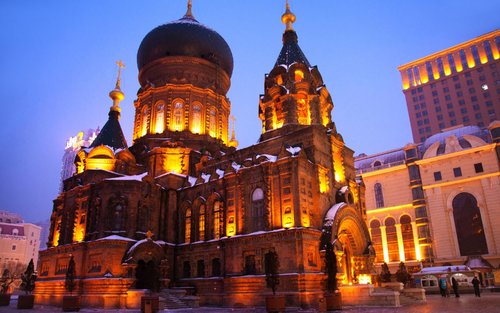 Harbin City St. Sophia Cathedral & Central Street & Songhua River One-Day Chartered Tour