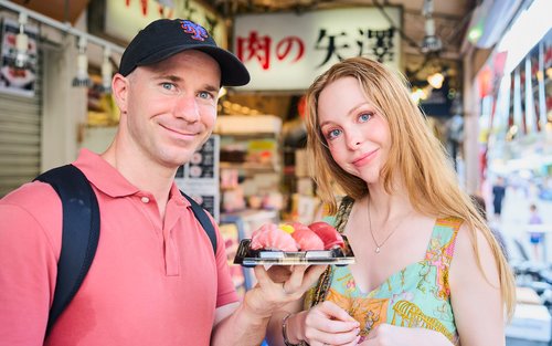 Tòquio: Tour d'exploració de menjar de carrer i cultura al mercat de peix de Tsukiji