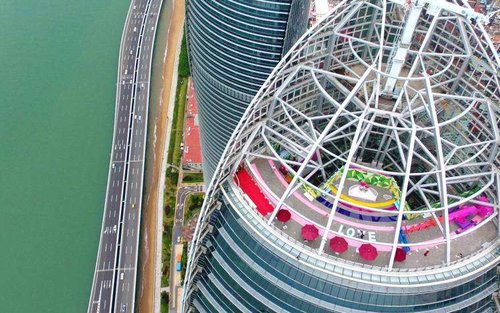 Xiamen: Ticket voor de Shimao Straits Tower Sightseeing Hall 55F