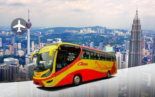 吉隆坡市中心往吉隆坡国际机场（KUL）一／二航厦共乘巴士接送（Aerobus 提供）