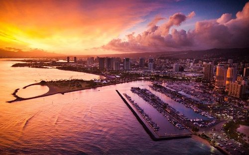 Pôr do sol em Waikiki, 50 minutos de helicóptero com ou sem portas