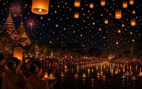 Festival Yi Peng Loy Krathong s bufetem a vypouštěním luceren od GLCM