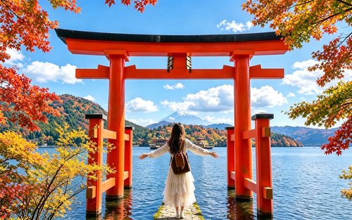 Gita di un giorno al Monte Fuji e Hakone｜Santuario di Hakone · Tori sull'acqua del Lago Ashi · Owakudani · Lago Yamanaka · Oshino Hakkai (Partenza da Tokyo)