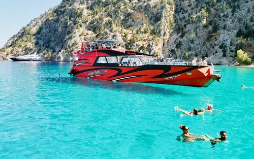 Symi Island boat experience with swim stop at St George's Bay