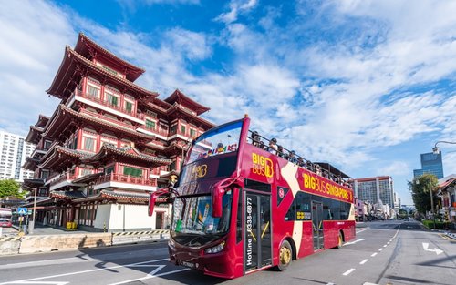 [SG Culture Pass] Big Bus Singapur Hop-On-Hop-Off-Tour (offenes Verdeck)
