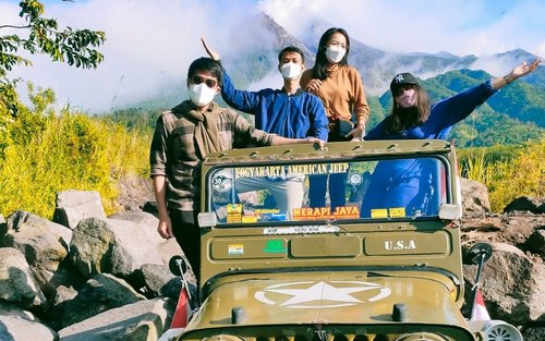 Soukromá jednodenní prohlídka Yogyakarta Merapi Lava Tour a chrámu Plaosan