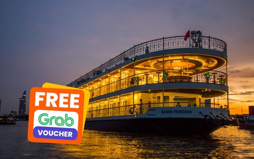 Saigon Princess Dining Cruise i Ho Chi Minh City med transport