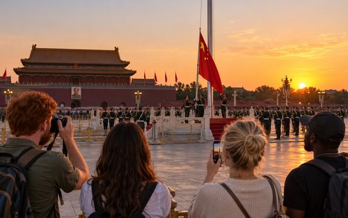 天安門廣場日落降旗儀式之旅