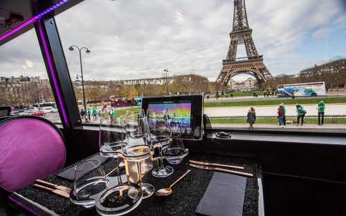 Champs-Elysees Bus Dinner- und Sightseeing-Erlebnis in Paris