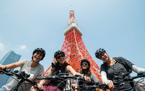 Tokyo Tower Half-Day Small Group E-Bike Tour