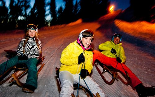 night sledders in Sulwald