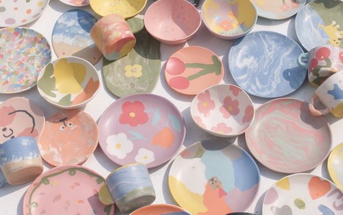 Ceramic Plate Marbling Workshop & Experience in Seoul