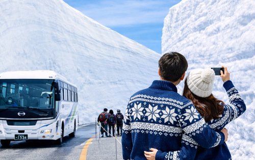 Excursão de um dia pela rota alpina de Tateyama Kurobe (partida de Nagano)