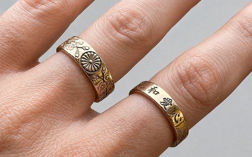 Kioto: Taller de fabricación de anillos: Anillo de moneda japonesa vintage