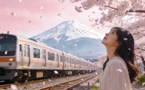 [New way to experience Mount Fuji - Fuji-Q train experience] Fuji-Q train & Lake Yamanaka & Arakurayama Sengen Park & Hikawa Clock Shop & Lake Kawaguchi & Lawson convenience store (Departing from Tokyo)