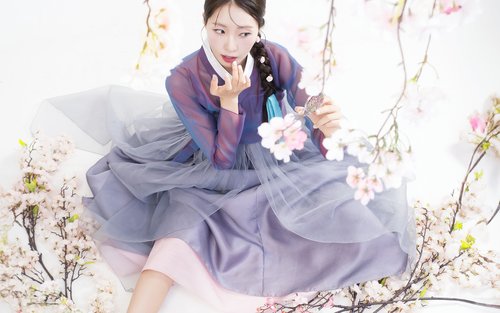 Sessió de fotos amb Hanbok i pentinat i maquillatge a l'estil coreà a prop de Changgyeonggung