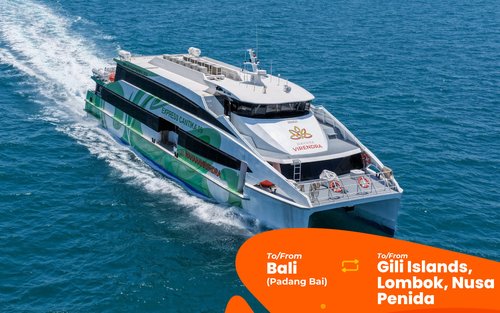 Bilet na szybką łódź Premium między Bali, Wyspami Gili, Lombok i Nusa Penida z Wahana Virendra
