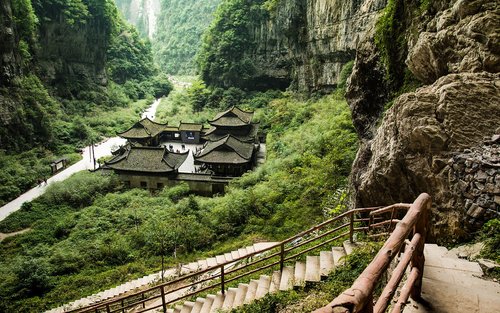 Excursion d'une journée au parc national karstique de Wulong à Chongqing
