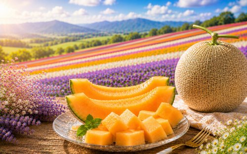 Lawatan Sehari Tembikai Hokkaido Furano: Kolam Biru & Shikisai no Oka & Ladang Tomita & Teres Elf (Pemandu Pelancong Mandarin, Inggeris & Kantonis)