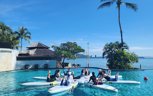 沙巴丹绒亚路香格里拉酒店SUP瑜伽体验