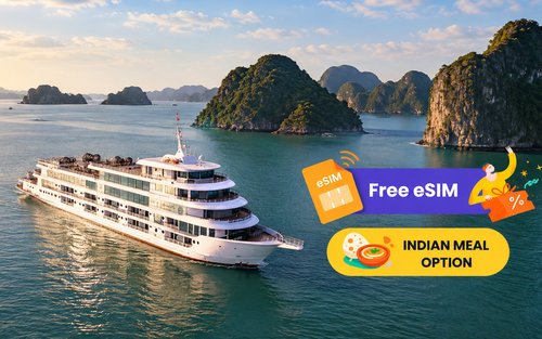 Ambassador Day Cruise: Excursão pela Baía de Ha Long com Sung Sot e Ti Top
