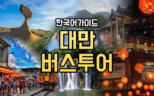[한국어 가이드] 대만 100% 확정 예스폭진지 예스진지 예스폭지 예스지 야경 일일 버스투어 야시장 쿠폰북 가이드북 제공