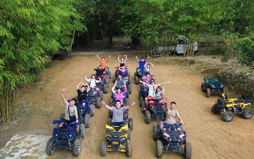 ATVロングトラックアドベンチャー（最大10KM、D'Bamboo Kamp ビンタン島）