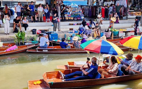 Бесплатная eSIM, рынок Maeklong Train & плавучий рынок & бесплатный тайский костюм или кафе