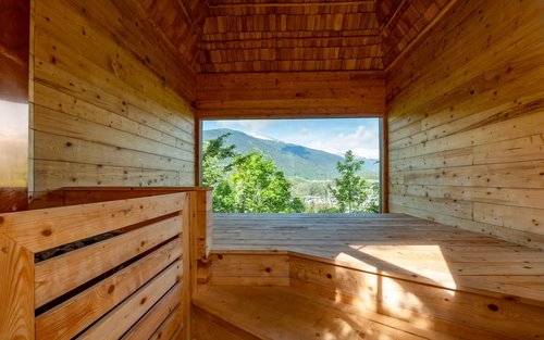 Unwinding, letting the majestic Alpine vista and warmth envelop every sense