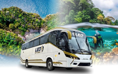 Singapore - Bus at Ferry ng Tiomand Island mula sa Leo City